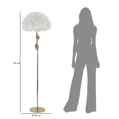 LAMPA PODŁOGOWA SLIM BIAŁA 50X165 cm